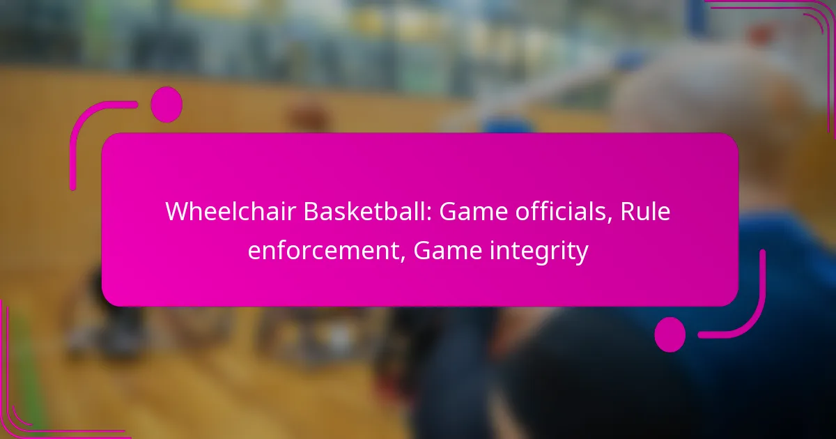 Wheelchair Basketball: Game officials, Rule enforcement, Game integrity