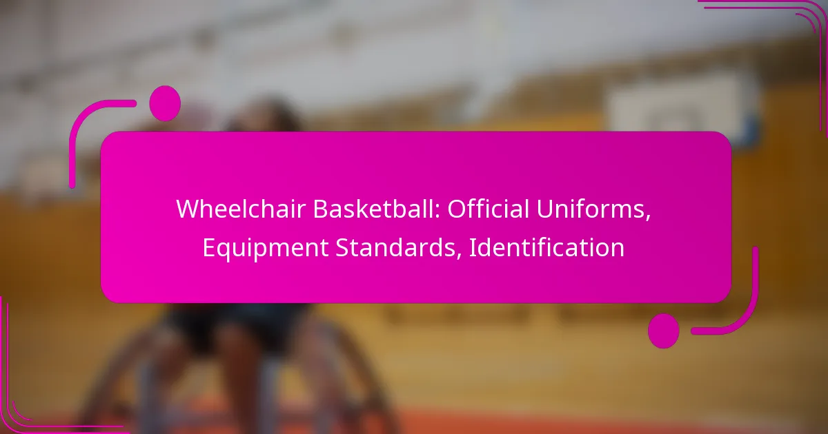 Wheelchair Basketball: Official Uniforms, Equipment Standards, Identification
