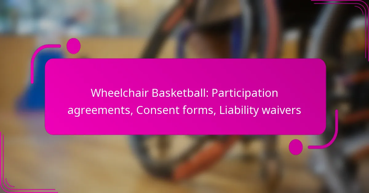 Wheelchair Basketball: Participation agreements, Consent forms, Liability waivers