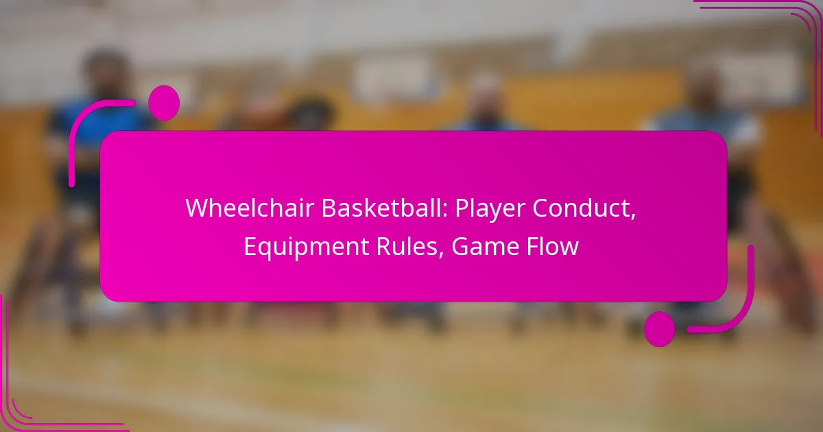 Wheelchair Basketball: Player Conduct, Equipment Rules, Game Flow