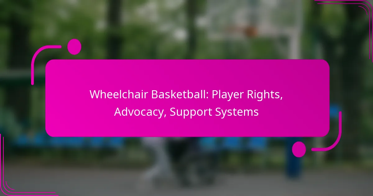Wheelchair Basketball: Player Rights, Advocacy, Support Systems