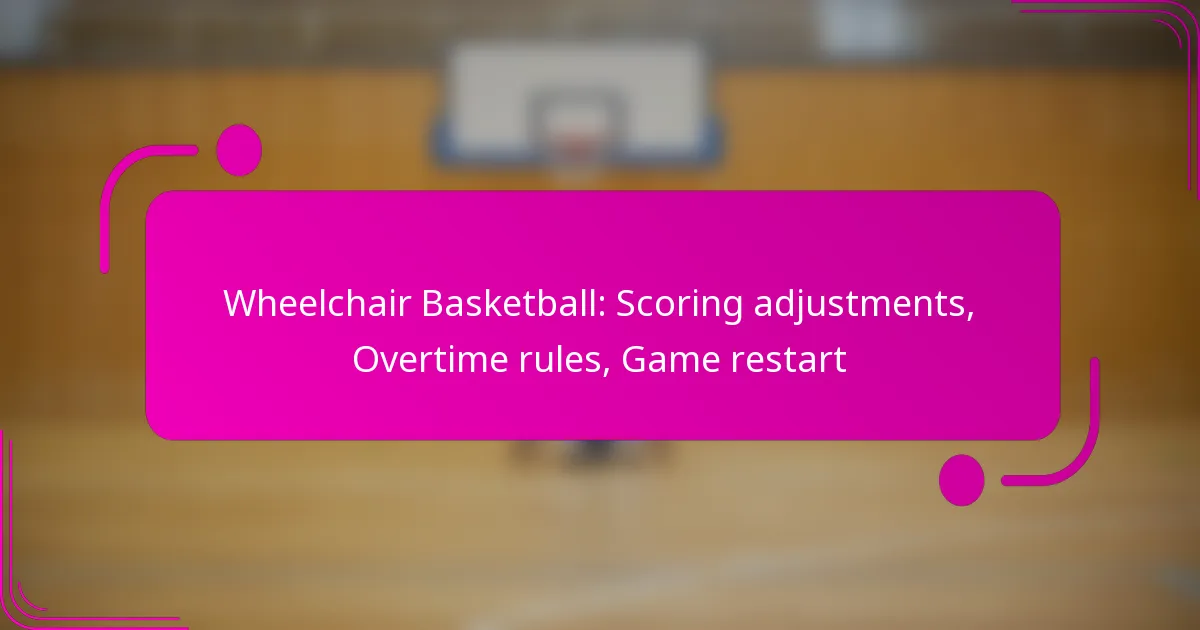 Wheelchair Basketball: Scoring adjustments, Overtime rules, Game restart