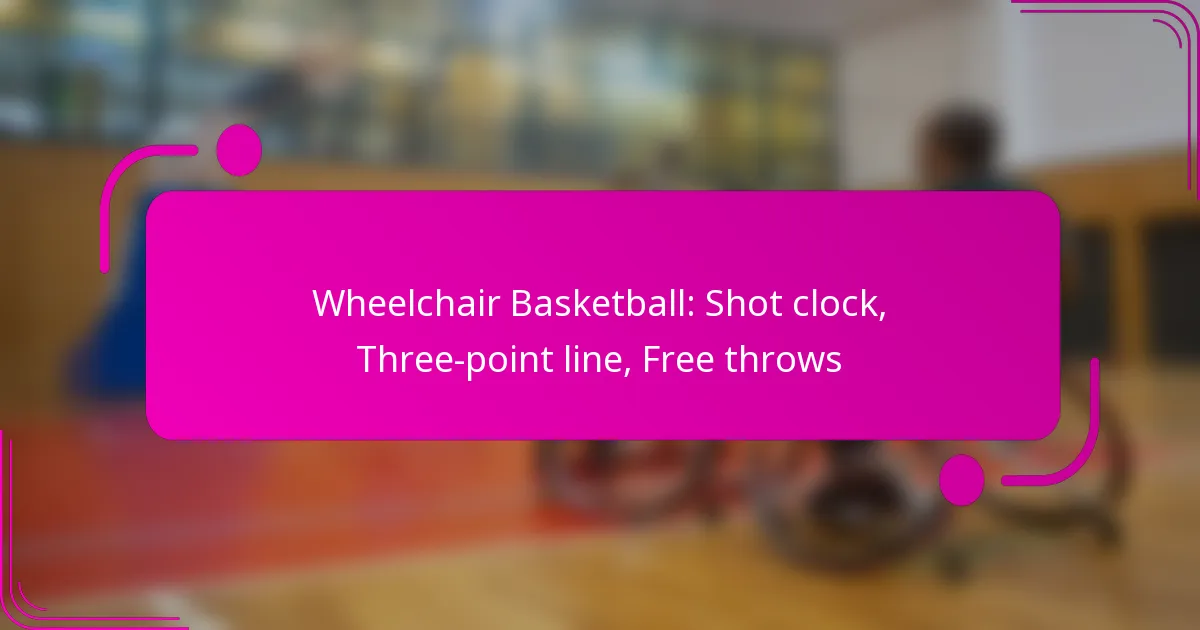 Wheelchair Basketball: Shot clock, Three-point line, Free throws