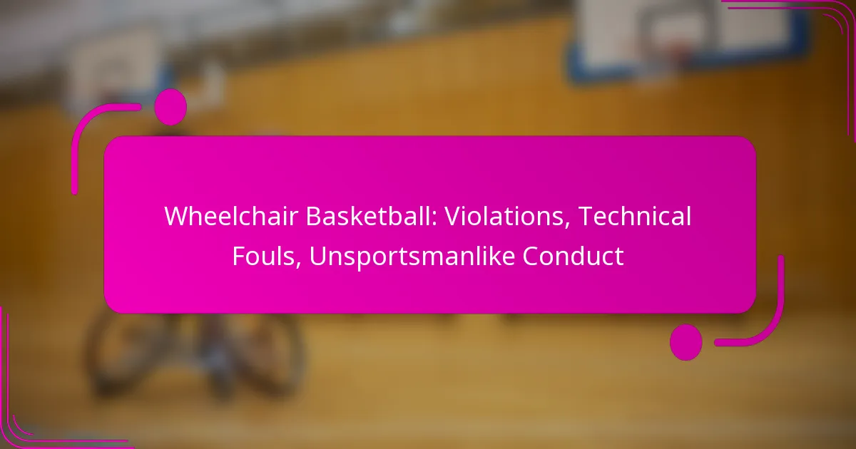 Wheelchair Basketball: Violations, Technical Fouls, Unsportsmanlike Conduct