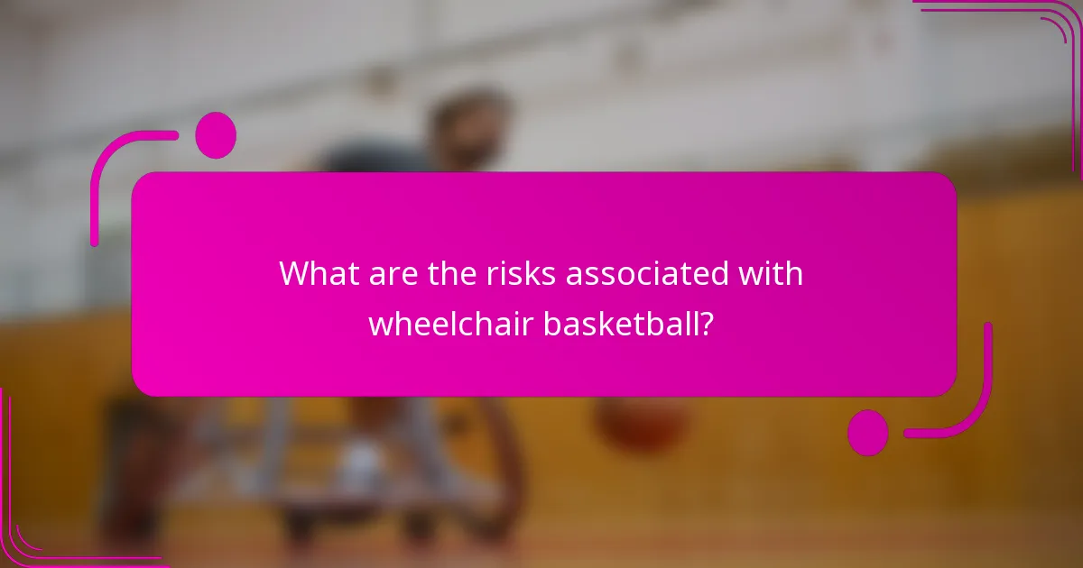 What are the risks associated with wheelchair basketball?