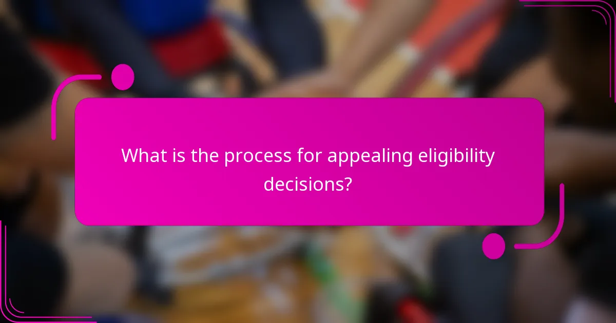 What is the process for appealing eligibility decisions?